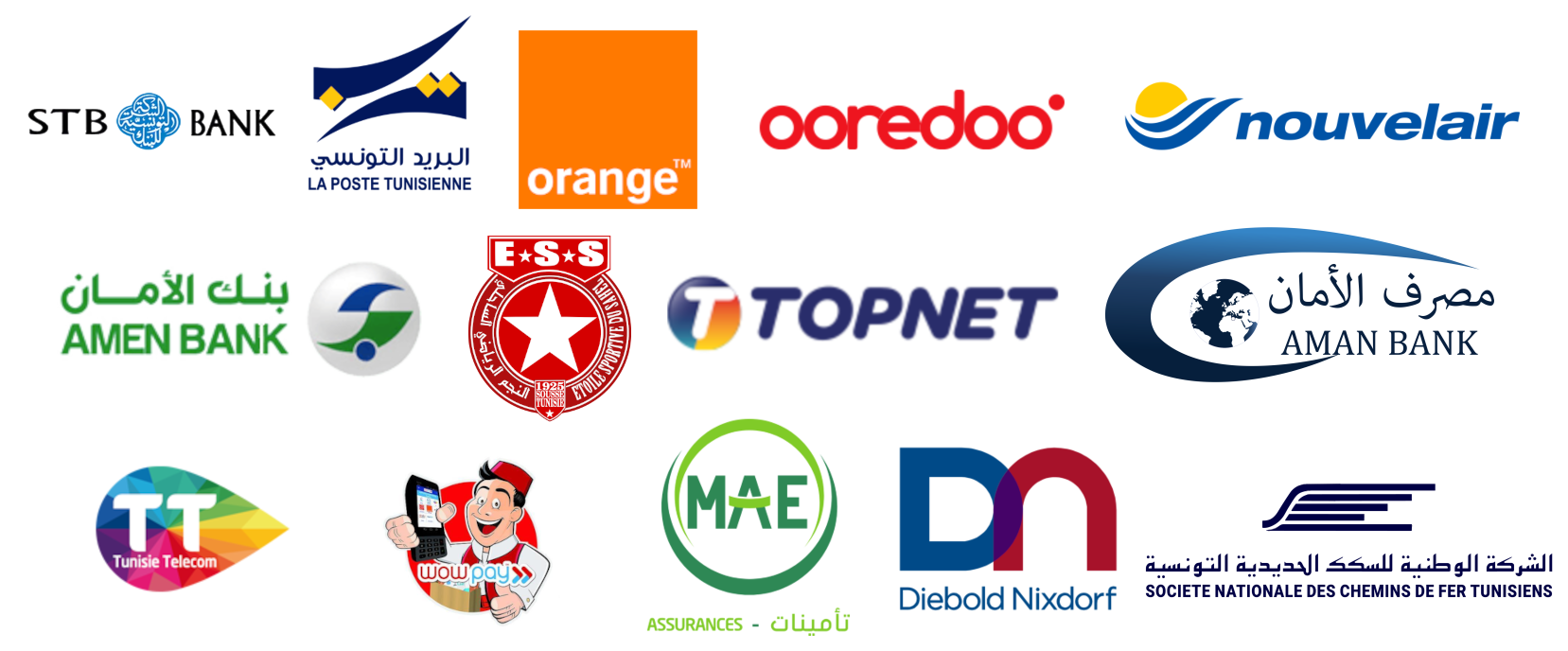 Logos de nos clients et partenaires